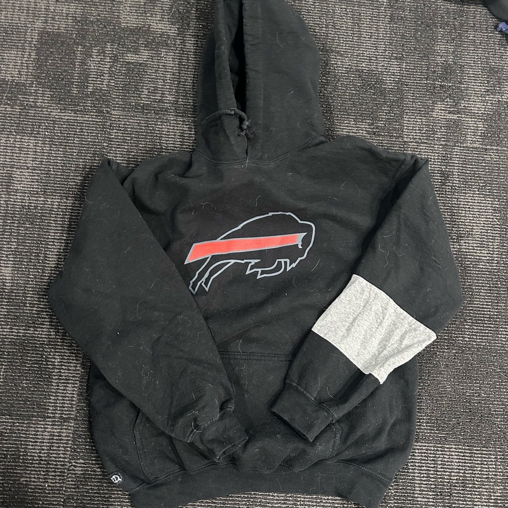 Men's Black and Gray Hoodie with Logo